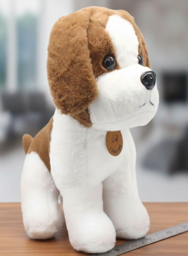 تيكلز لعبة حيوان قطيفة ناعمة محشوة على شكل جرو تداعب الأطفال كهدية عيد ميلاد (اللون: بني؛ الحجم: 30 سم) - Image 3